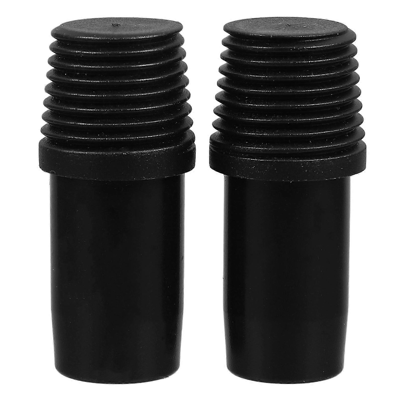 2pcs Threaded Plastic Replacement Tips for Broom Handles and Extension Poles – Easy Installation, Compatible with German Type Connectors for
