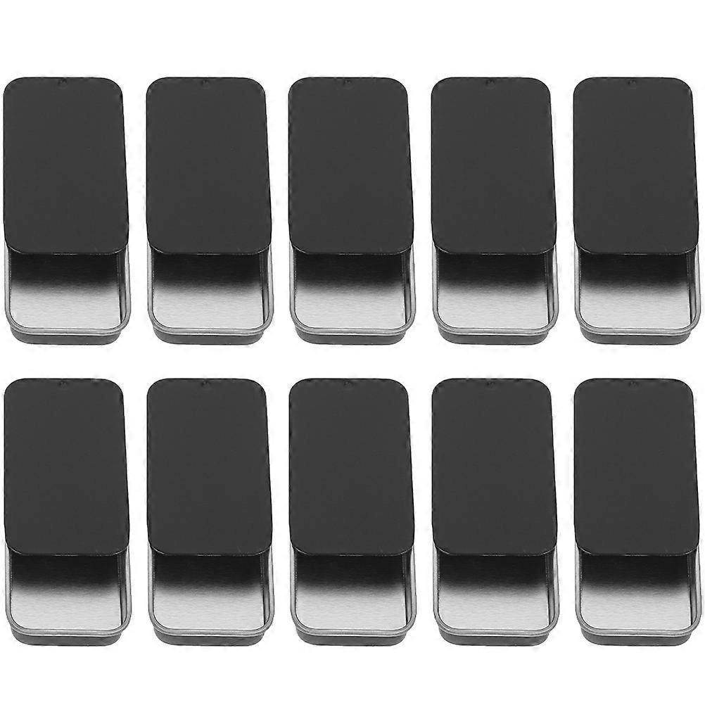 20pcs Vintage Tinplate Sliding Lid Box Organizer Storage Container