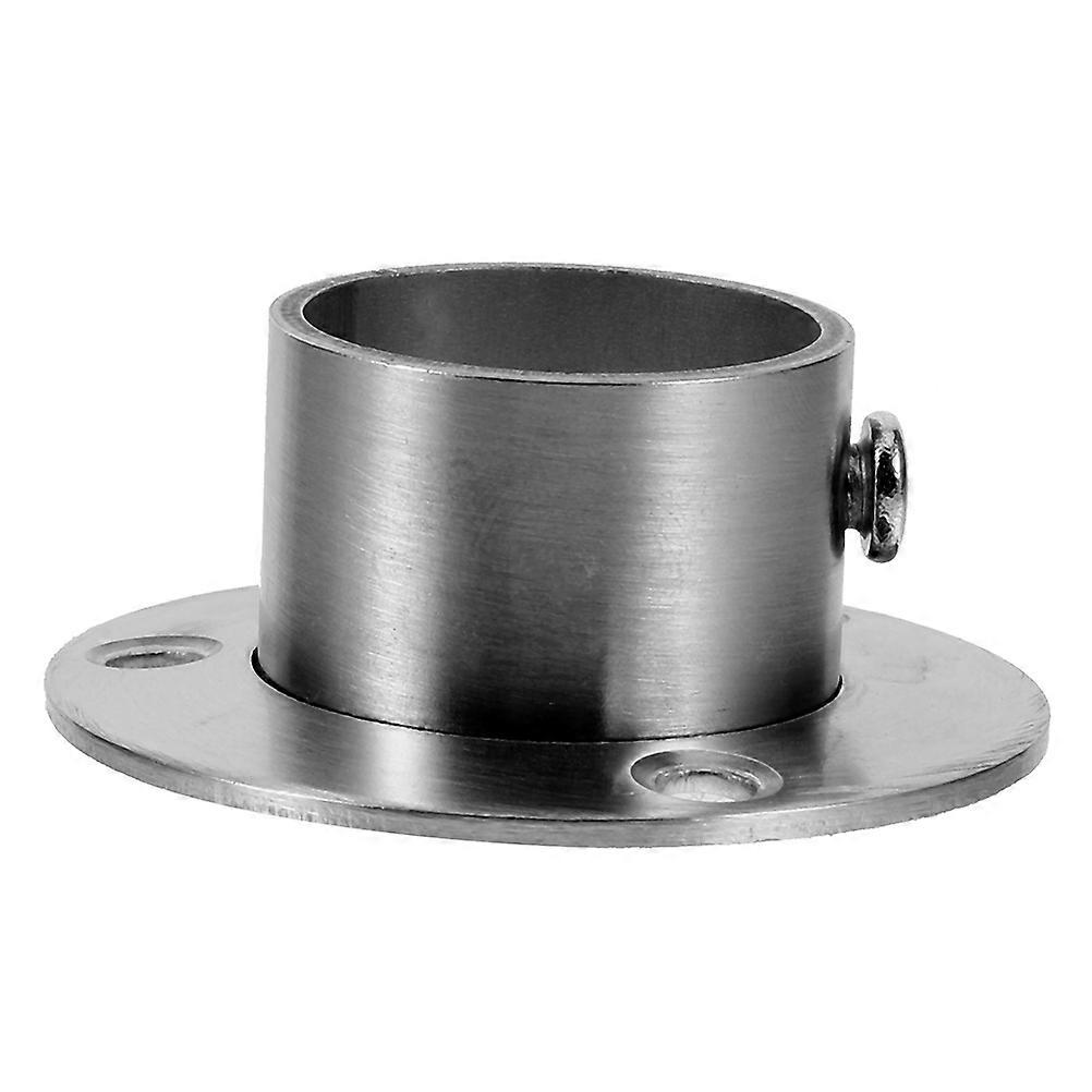 Stainless Steel Curtain Rod Flange Holder End Support Bracket for Shower Pole & Clothes Mount Space Saving Design Easy Installation