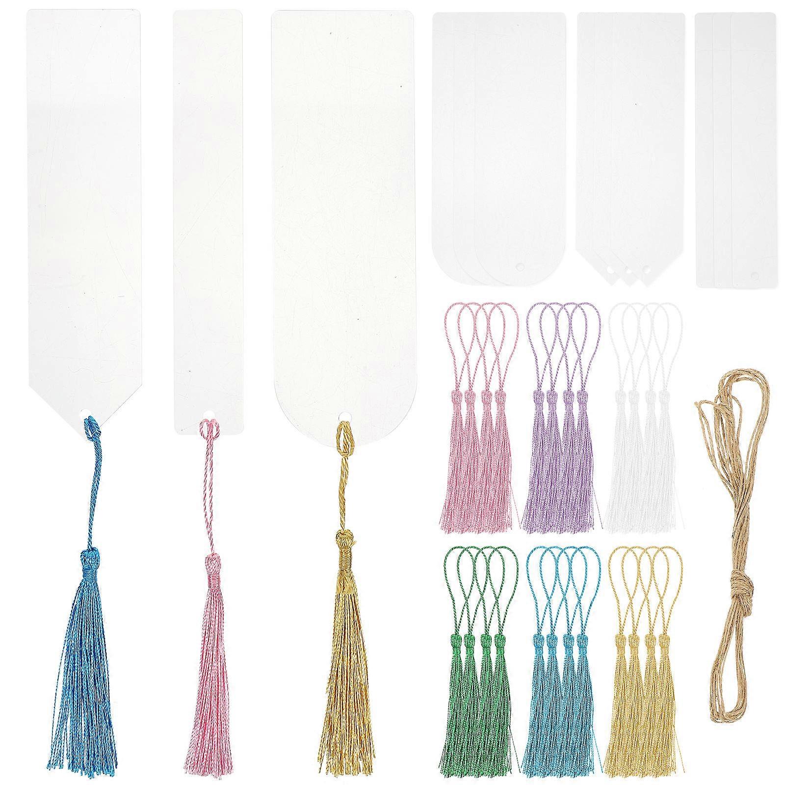 Diy Bookmarks Blank Bookmarks For Crafts Reading Aid Rectangular Acrylic 73Pcs