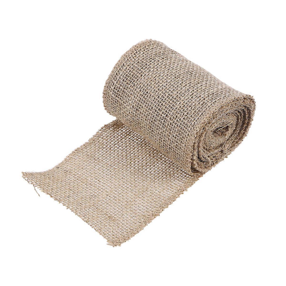 Hessian Fabric Ribbon For Crafting And Wedding Crafts Rustic Style Brown 3m 10cm Width 1Pcs