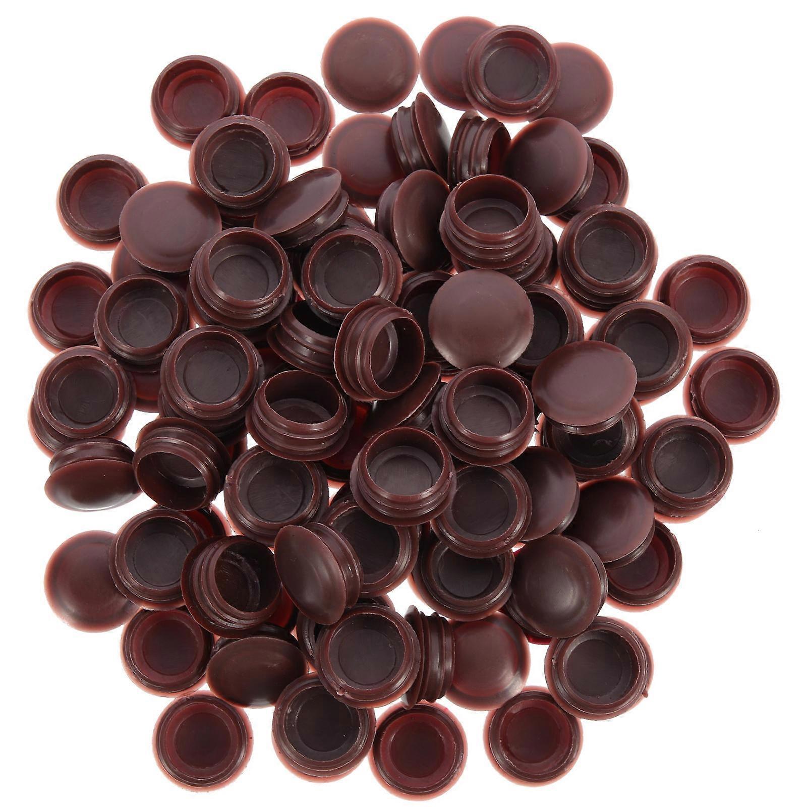 Furniture Hole Plugs Decorative Button Hole Caps Cabinet Assembly Protect Furniture 18mm Hide Holes 100Pcs