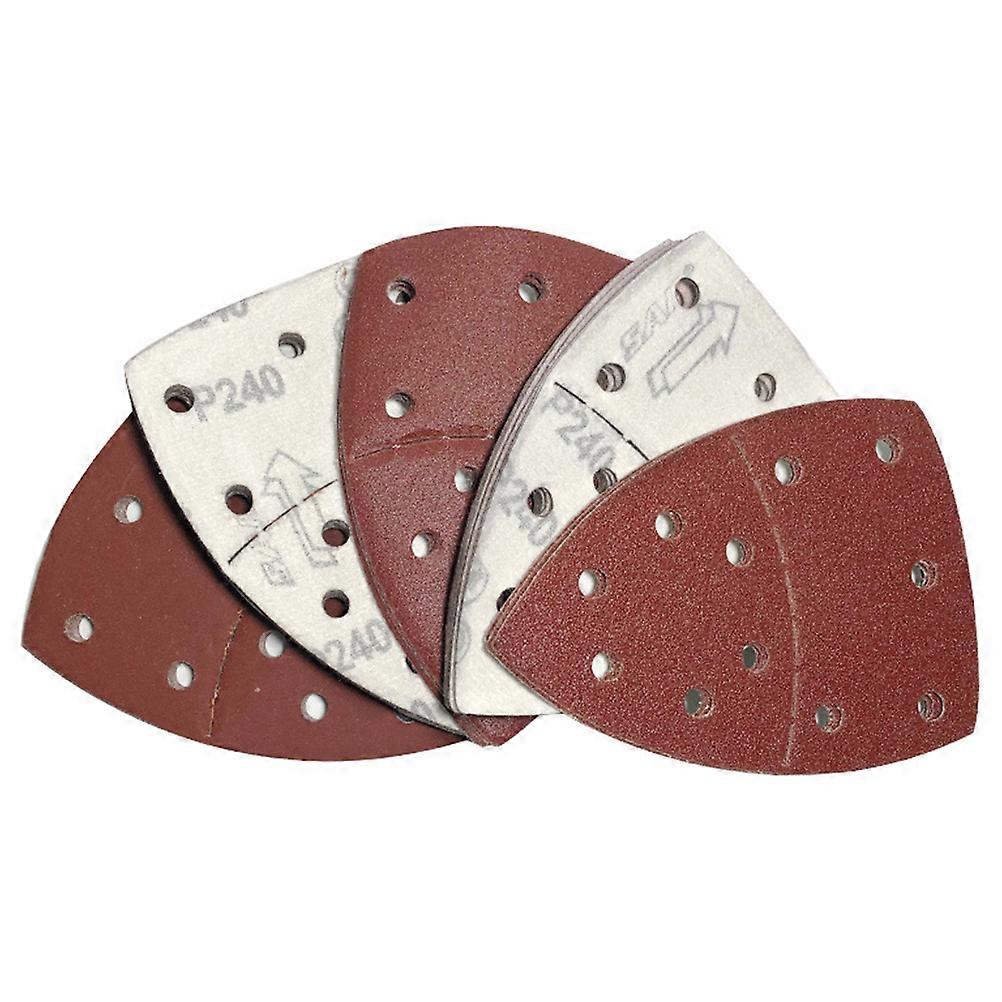 50pcs Self Adhesive Triangle Sanding Discs Hook Loop Abrasive Paper for Polishing Durable Grit Tools