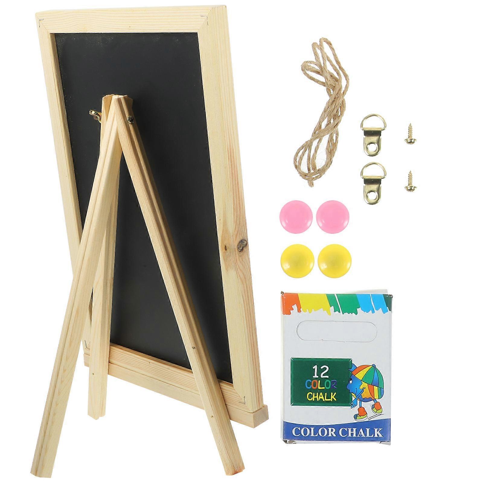 Multifunctional Chalkboards Mini Chalkboard Sign For Home Desktop Shop Display Advertising Simple Design Rectangular 1Set