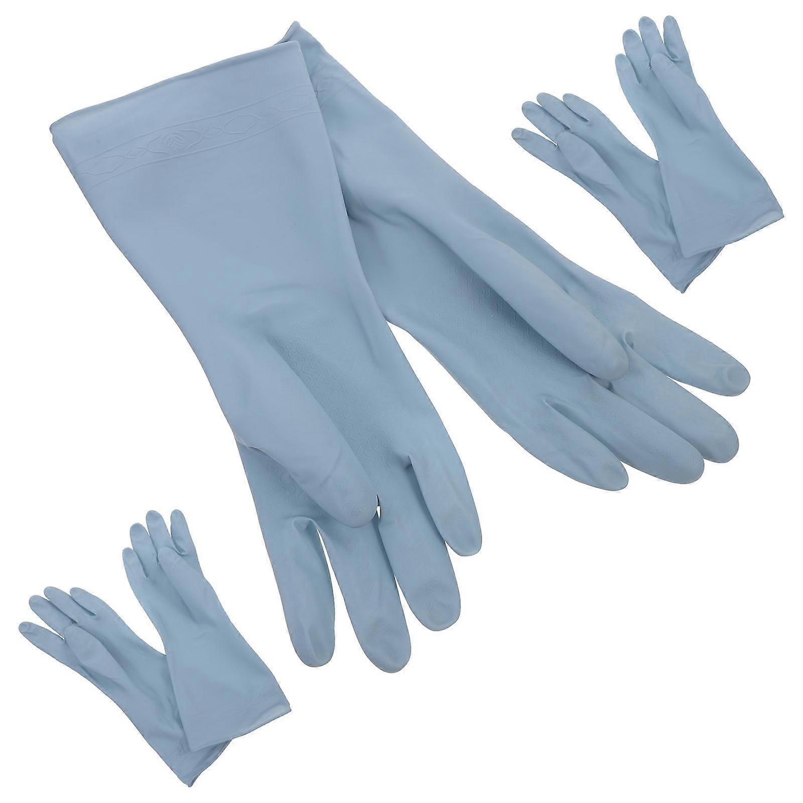 3 Reusable Kitchen Dish Washing Gloves for Cleaning, Laundry & Household Use – Comfortable Design