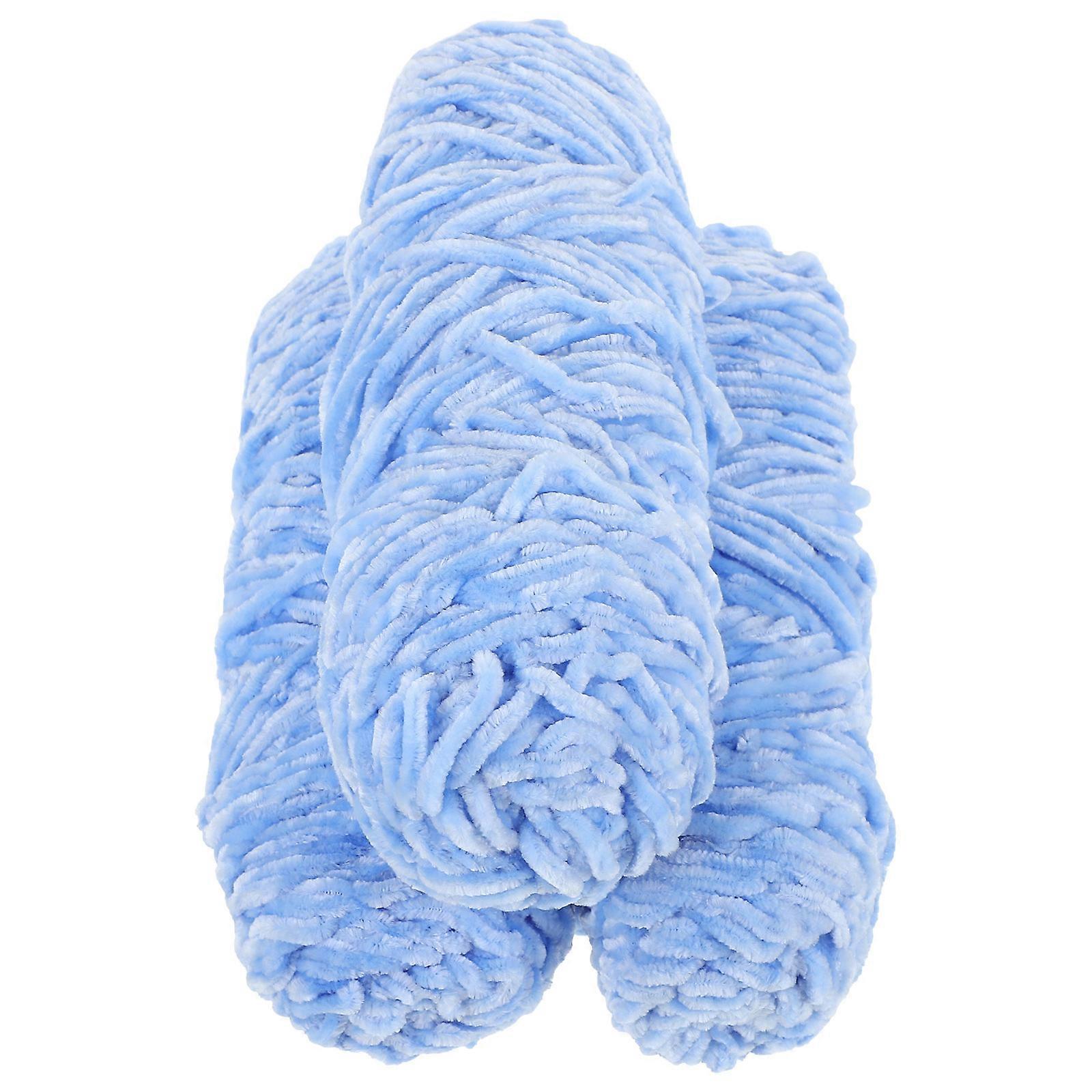 It sounds like you're describing a product listing for **chenille knitting yarn**. Here's a polished version of that description that could be used