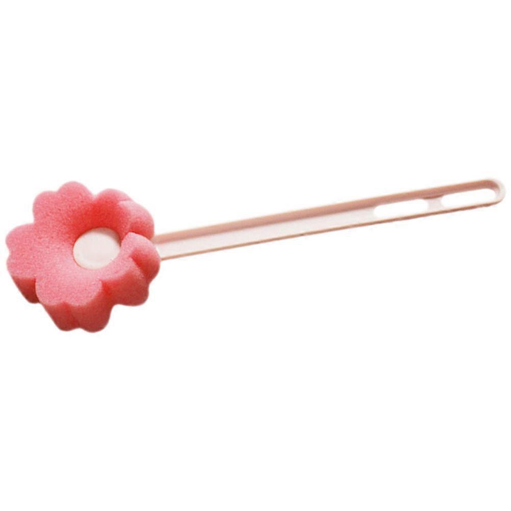 Flower Shaped Bottle Cleaning Brush with Long Handle Durable Sponge Scrubber for Cups, Water Bottles, and Household Cleaning in Kitchen & Bathroom