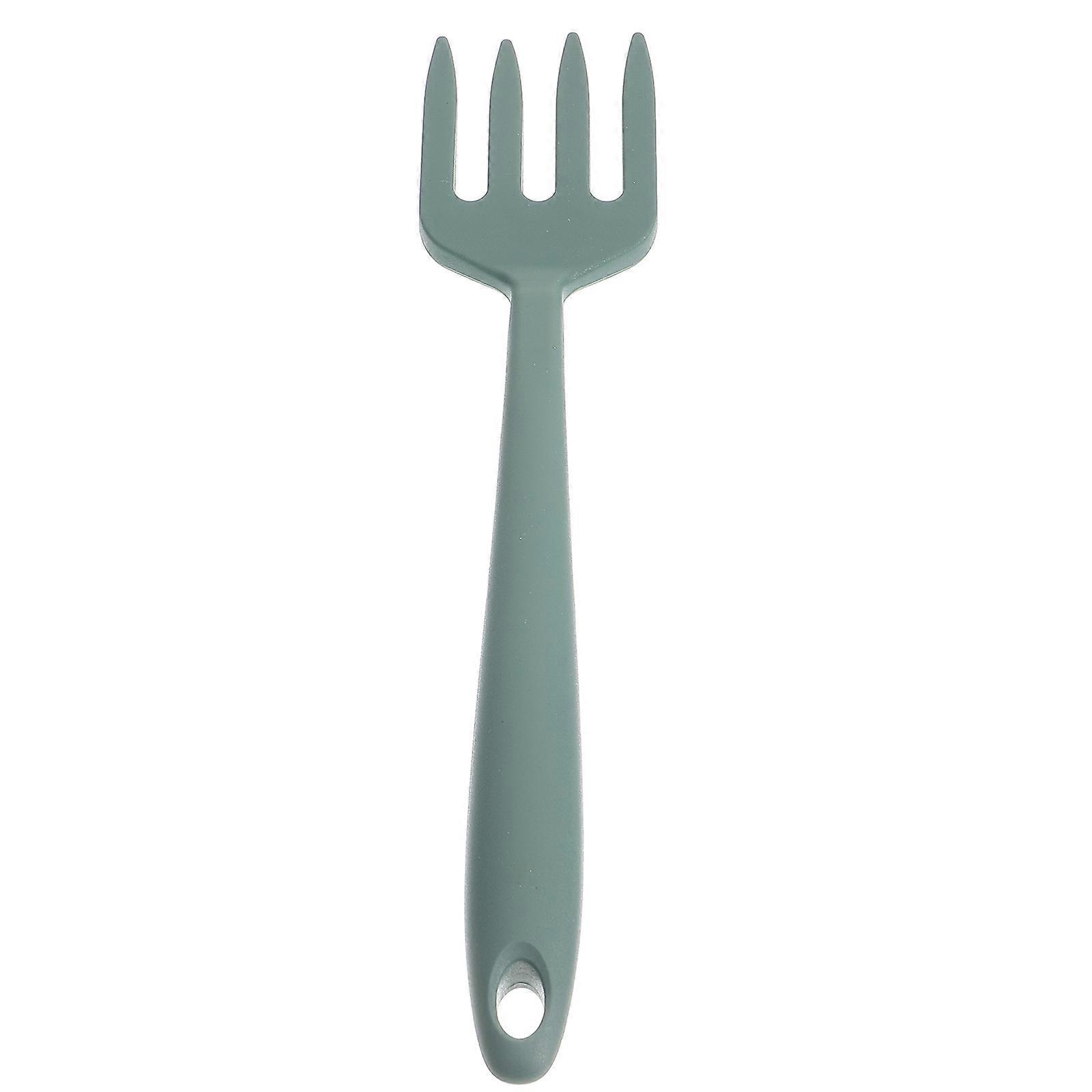 Silicone Pasta Fork, Medium Green, Food Grade Cooking Utensil for Stirring, Mixing & Serving Salads, Lightweight & Odor Resistant, Ideal for Home,
