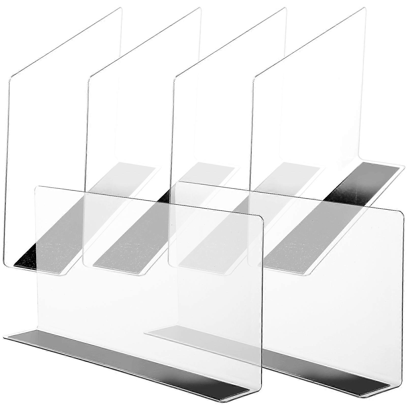 Market Display Dividers Shelf Separator Product Organization Store Goods Divider Transparent 6Pcs