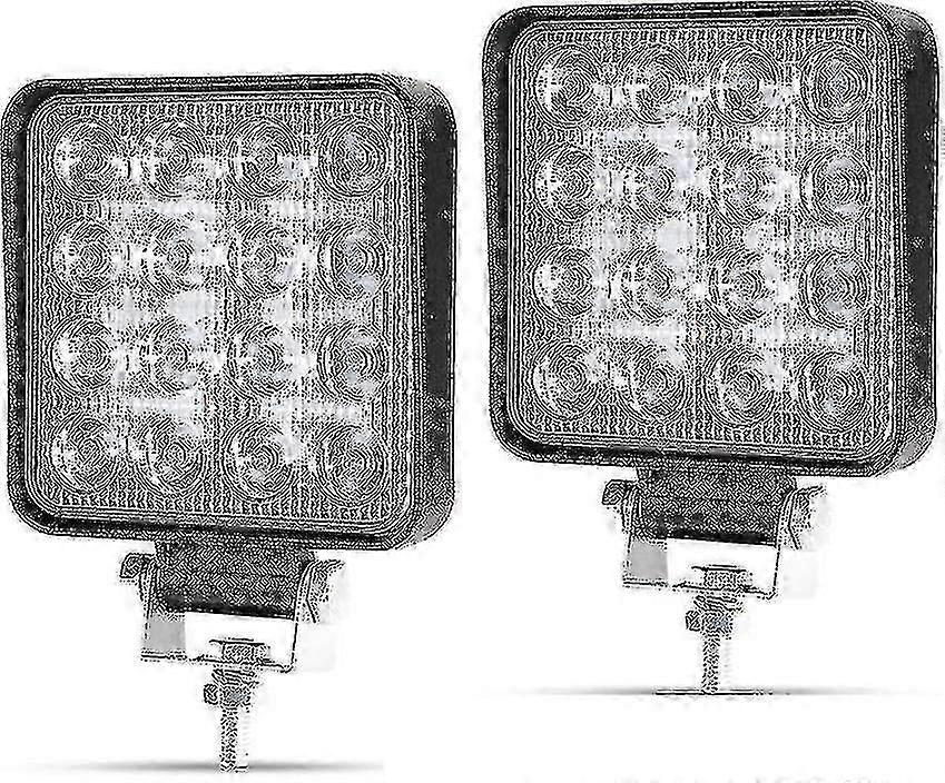 2x48W LED Work Light IP67, 12V/24V Square Spotlight Flood Light for Long Range SZRH