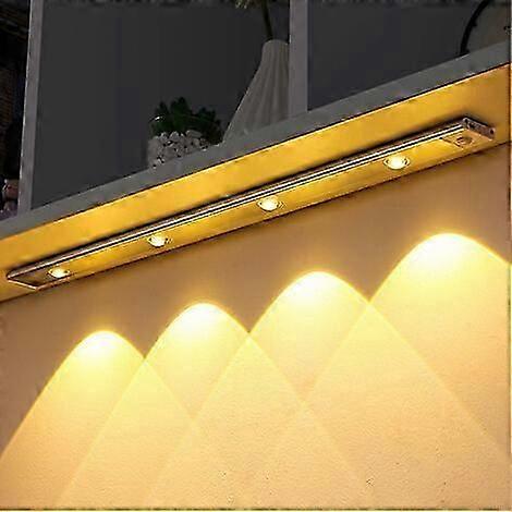 LED Motion Sensor Cupboard Light - Wireless Kitchen Strip Light USB Rechargeable Cabinet Night Light