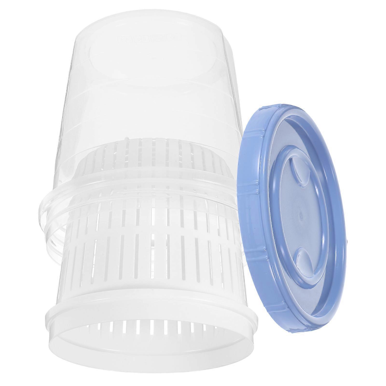 Fermentation Jar Pickle Container Sauerkraut Storage Crock Food Preservation Bucket PP Blue