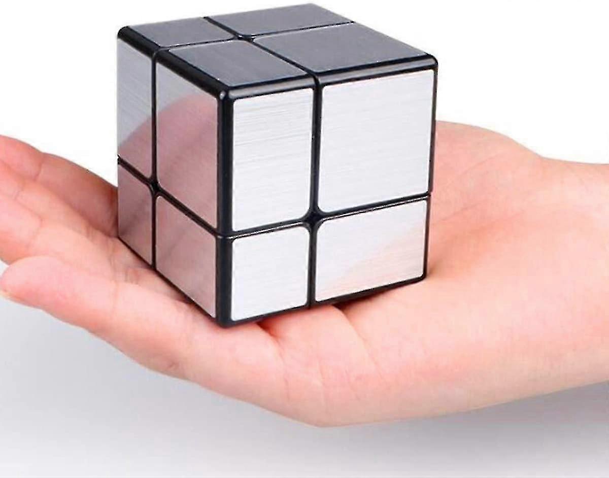 2x2 Specchio Corpo Nero Con Cubo Magico Argento Specchio Blocchi Argento 2x2x2 Speed Cube