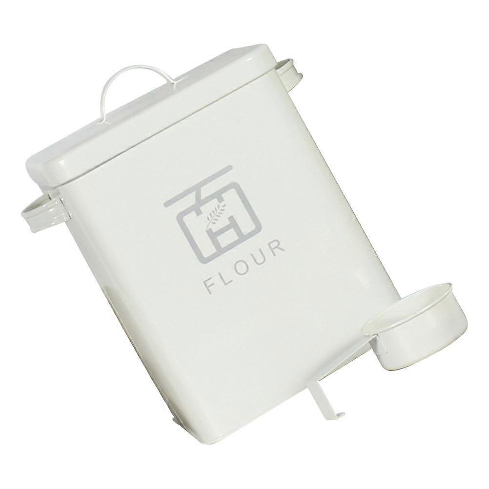 MultiFunction Flour Bucket Iron Rice Box Home Use 23x18cm Sealable 1Pcs