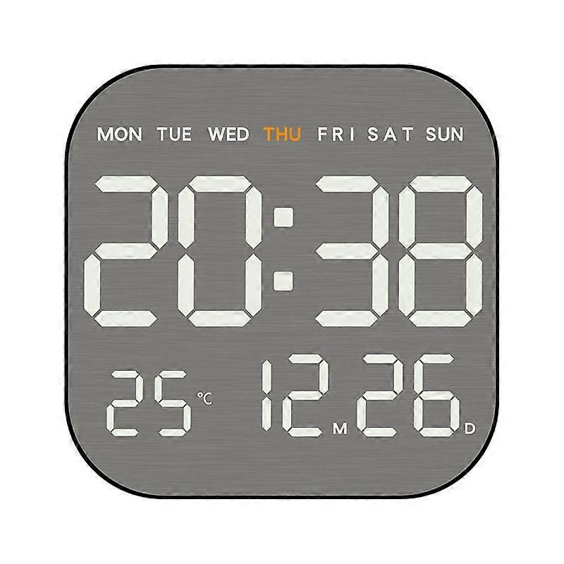 Multifunctional electronic clock LED electronic alarm clock (square)