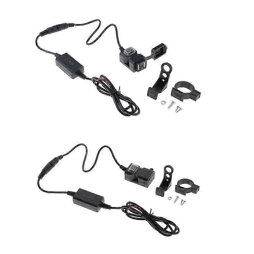Waterproof Dual USB E-bike Handlebar Charger Socket Switch