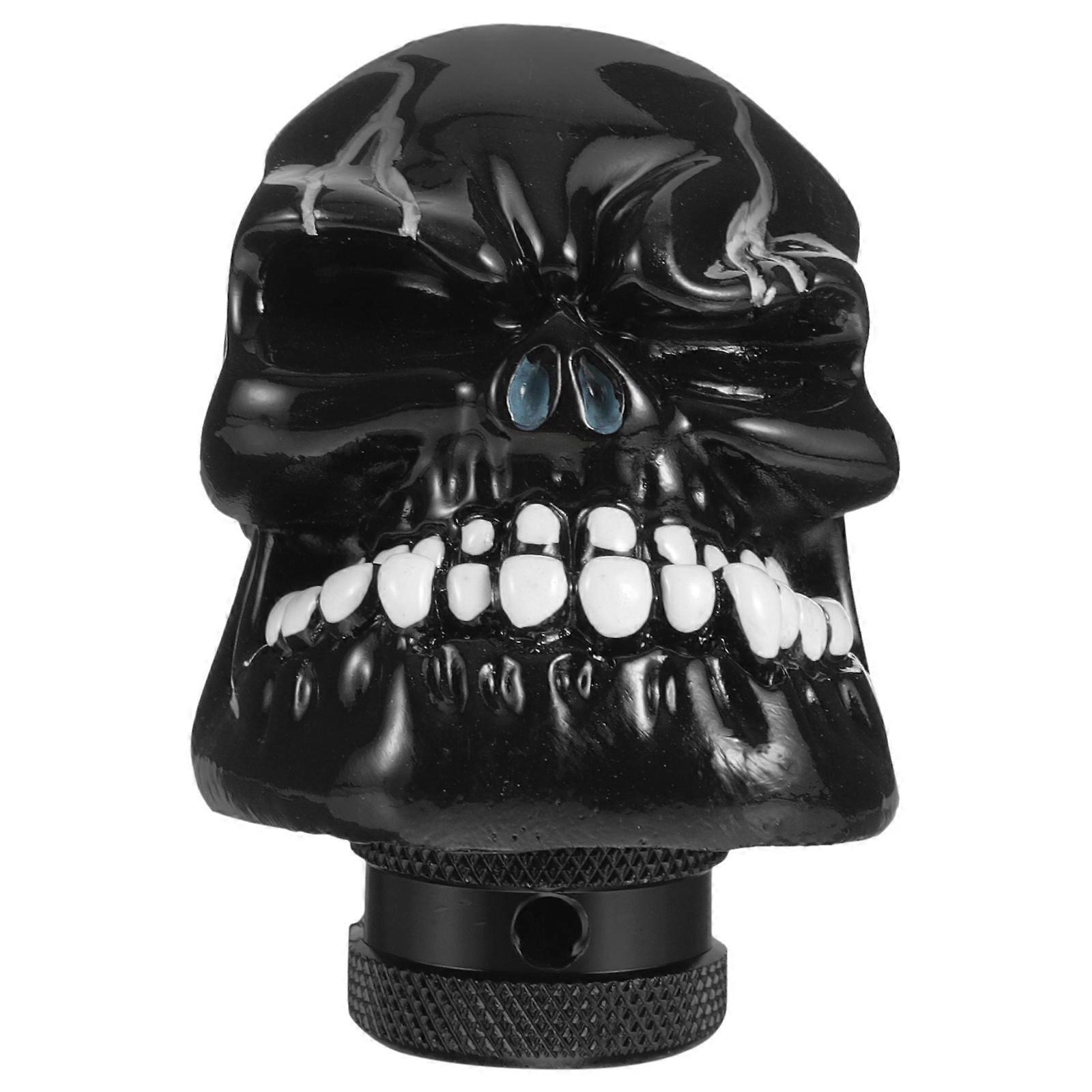 Car Shift Knob Skull Shape Automatic Decorative Comfortable Grip 1Set