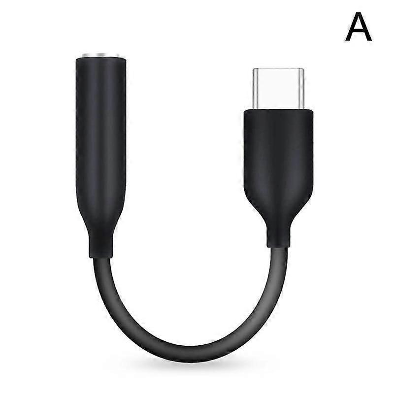 サムスンギャラクシーS23USBタイプC〜3.5mmAUXオーディオヘッドフォンブラックワンサイズ用