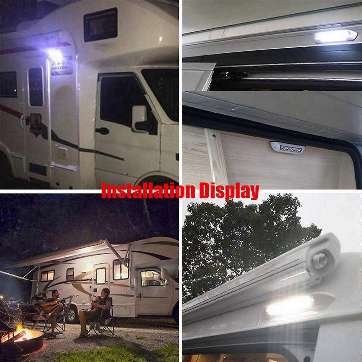 9 LED Awning Light 12V 24V Waterproof 256mm White