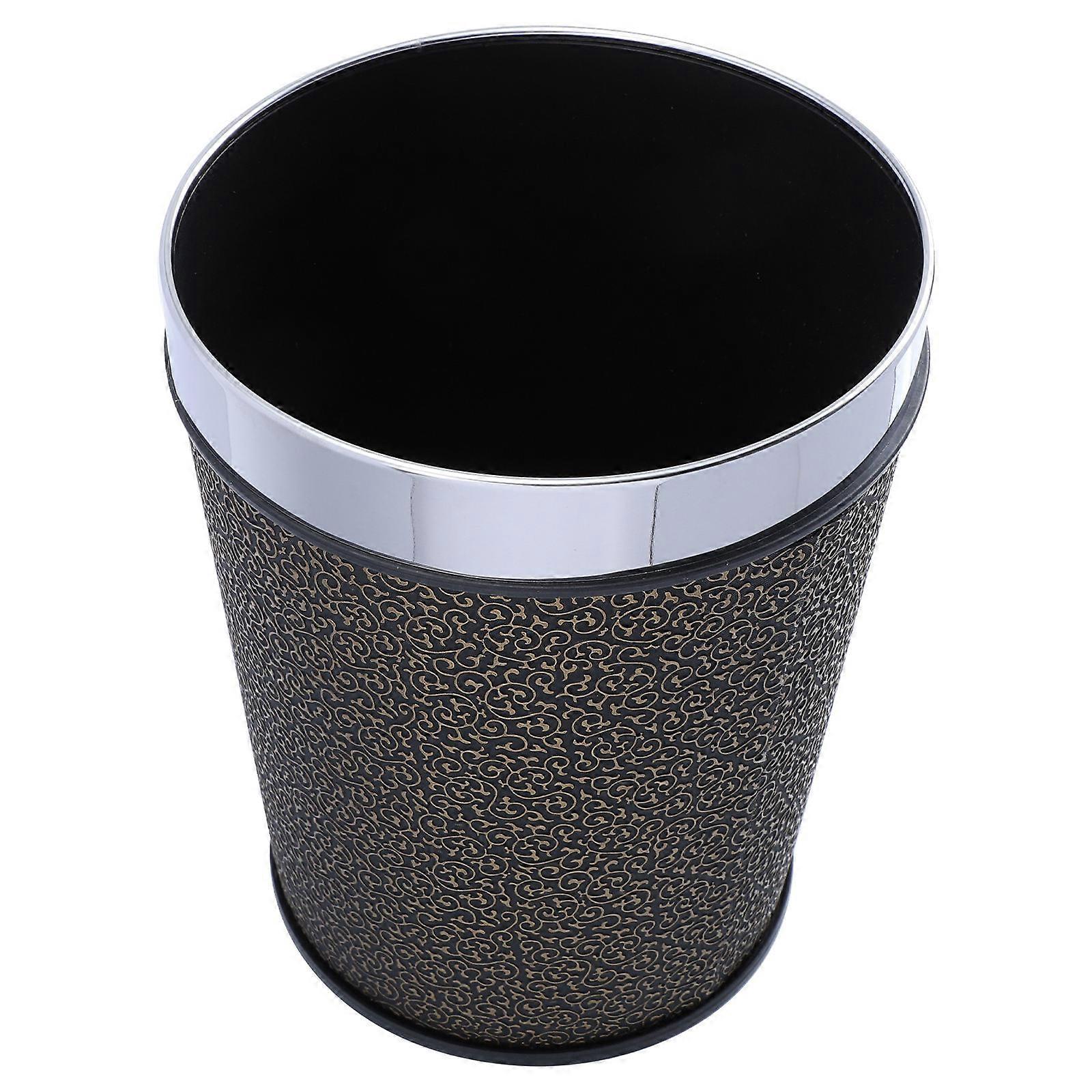 Waste Paper Basket Trash Can European Style Retro Home Use 26x21cm Garbage Storage 1Pcs
