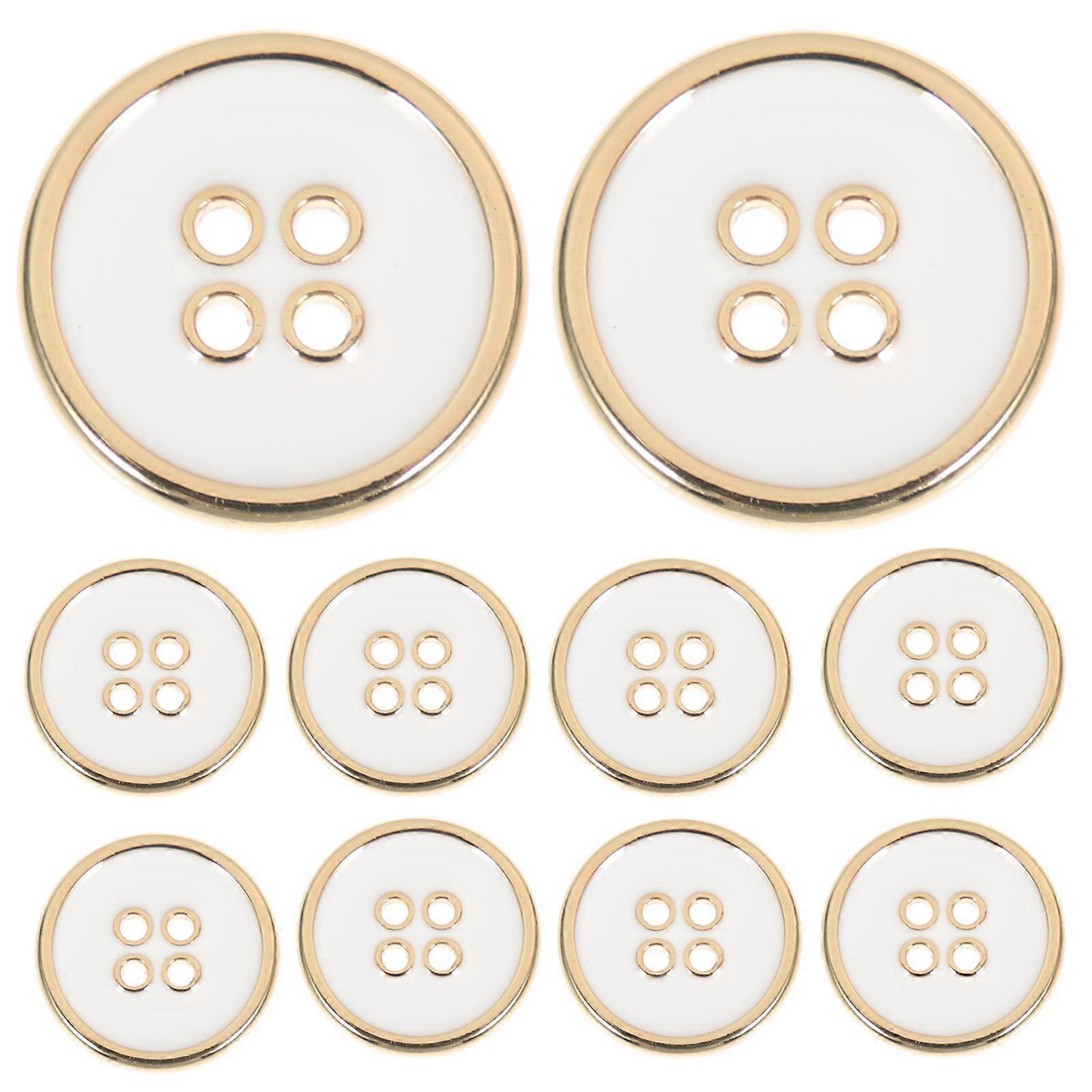 10Pcs Sewing Buttons Convenient Metal Buttons Handmade Clothes Buttons