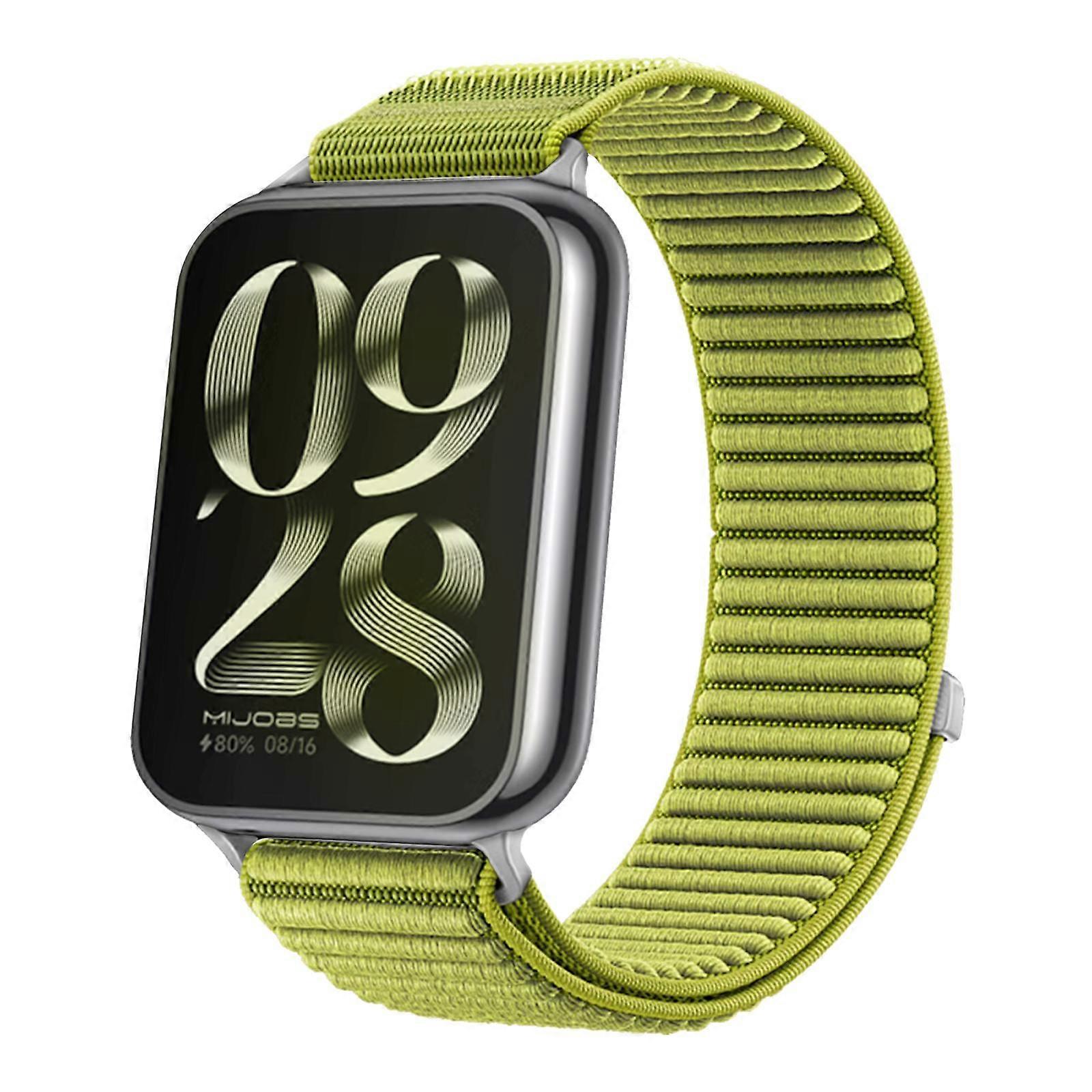 Woven Nylon Hook And Loop Fastener Metal Interface Watch Band