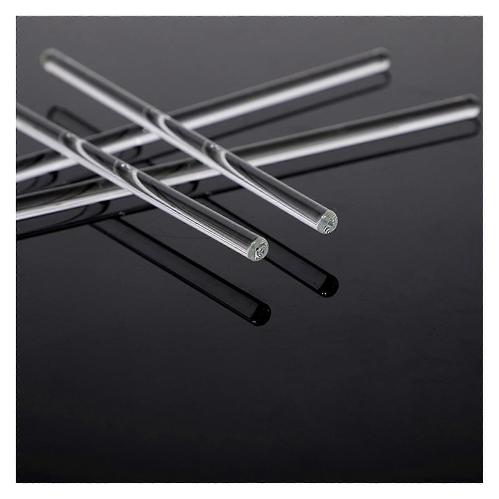 HMFANG Laboratory Glass Stirrers Pack of 10, Borosilicate Stirring Rods 4 x 200 mm for Chemistry Experiment Use