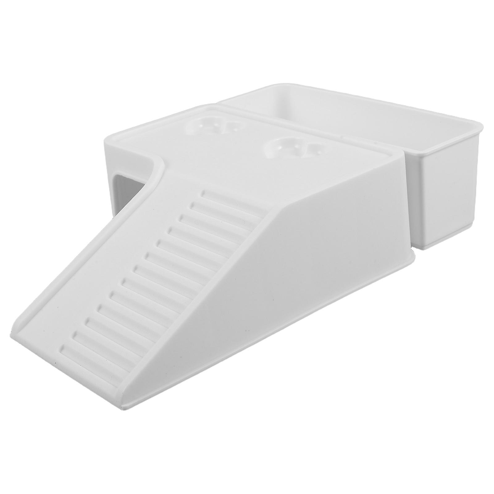 Turtle Tank Supply Multi-Functional Turtle Basking Platform Hideout And Climbing Villa For Tortoise Tank White 19.50X16.50X6.00Cm Basking Area 1Set
