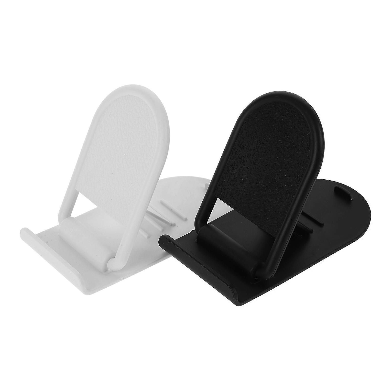 Home Cell Phone Stand Foldable Stable Support Black 2Pcs