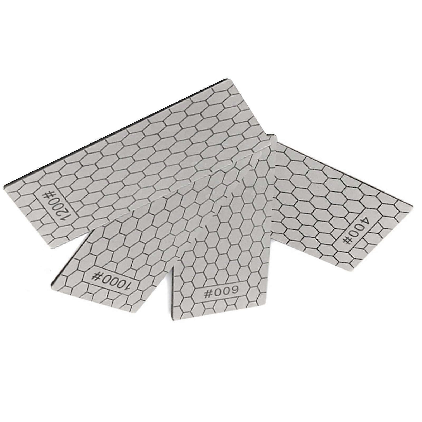 Diamond Sharpener Set - 4 Pcs Diamond Sharpening Stones 400/600/1000/1200 Grit for Precision Edge Maintenance