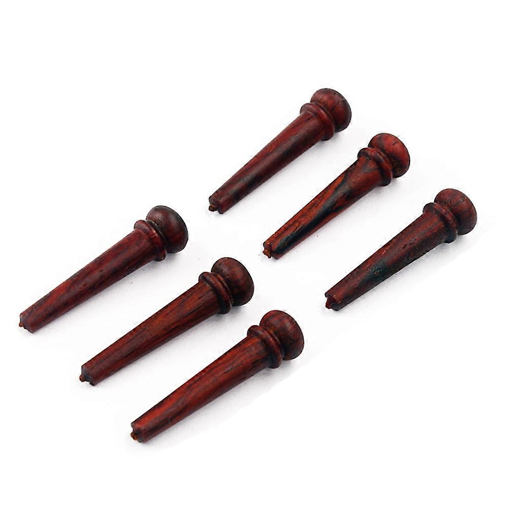 Natural Acoustic Guitar Bridge Pins Replacement Set – 6pcs Durable Classic Style for Folk Instruments, Easy Tool Free Installation to Enhance Sound