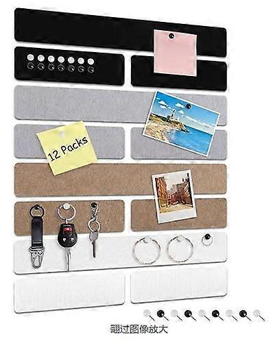 1 Set Felt Bulletin Board: Note Strips With Push Pins Notice Board Office Supplies Adhesive Backing Bulletin Strips Message Pad