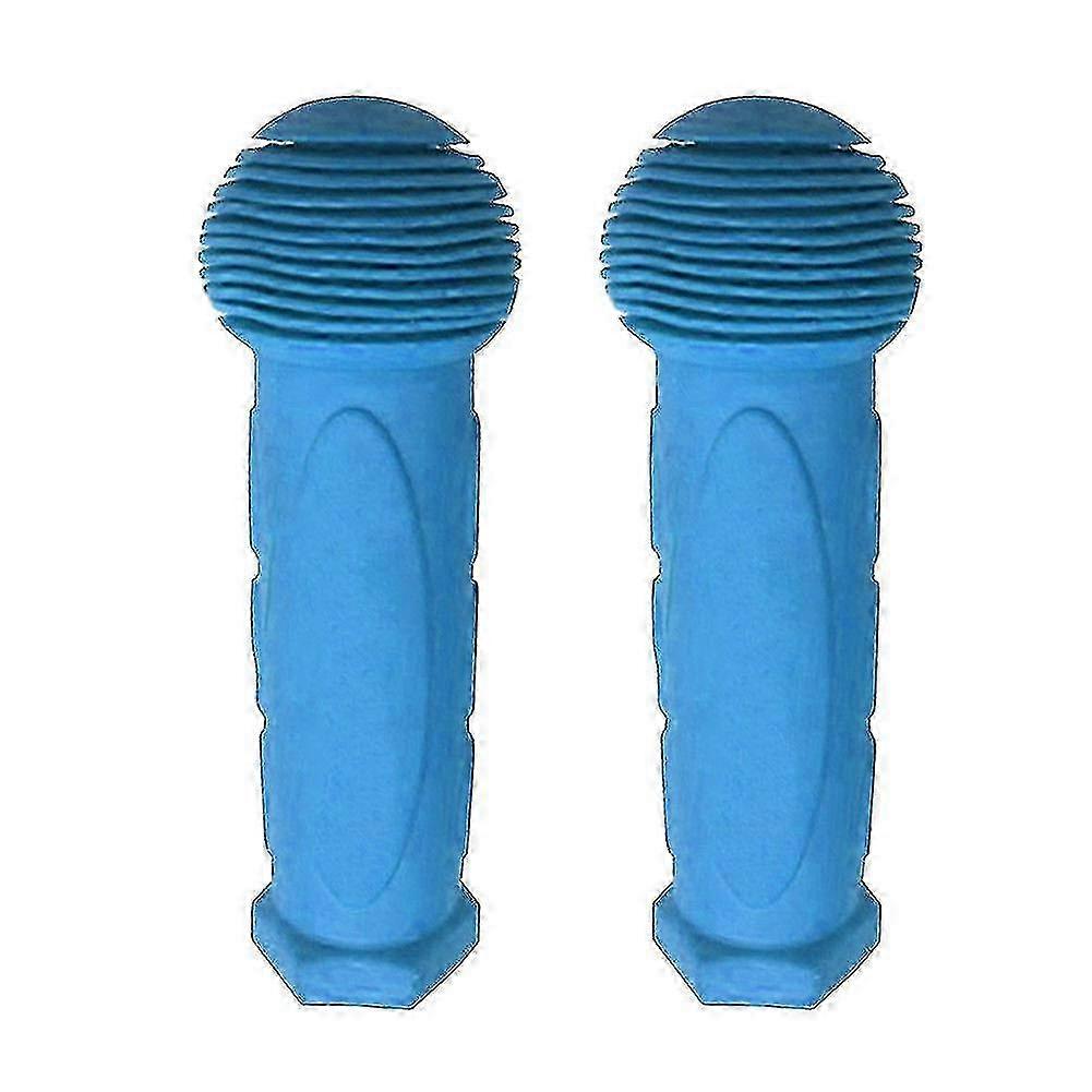 Blå 1 par barncykel gummi handtag lock grepp