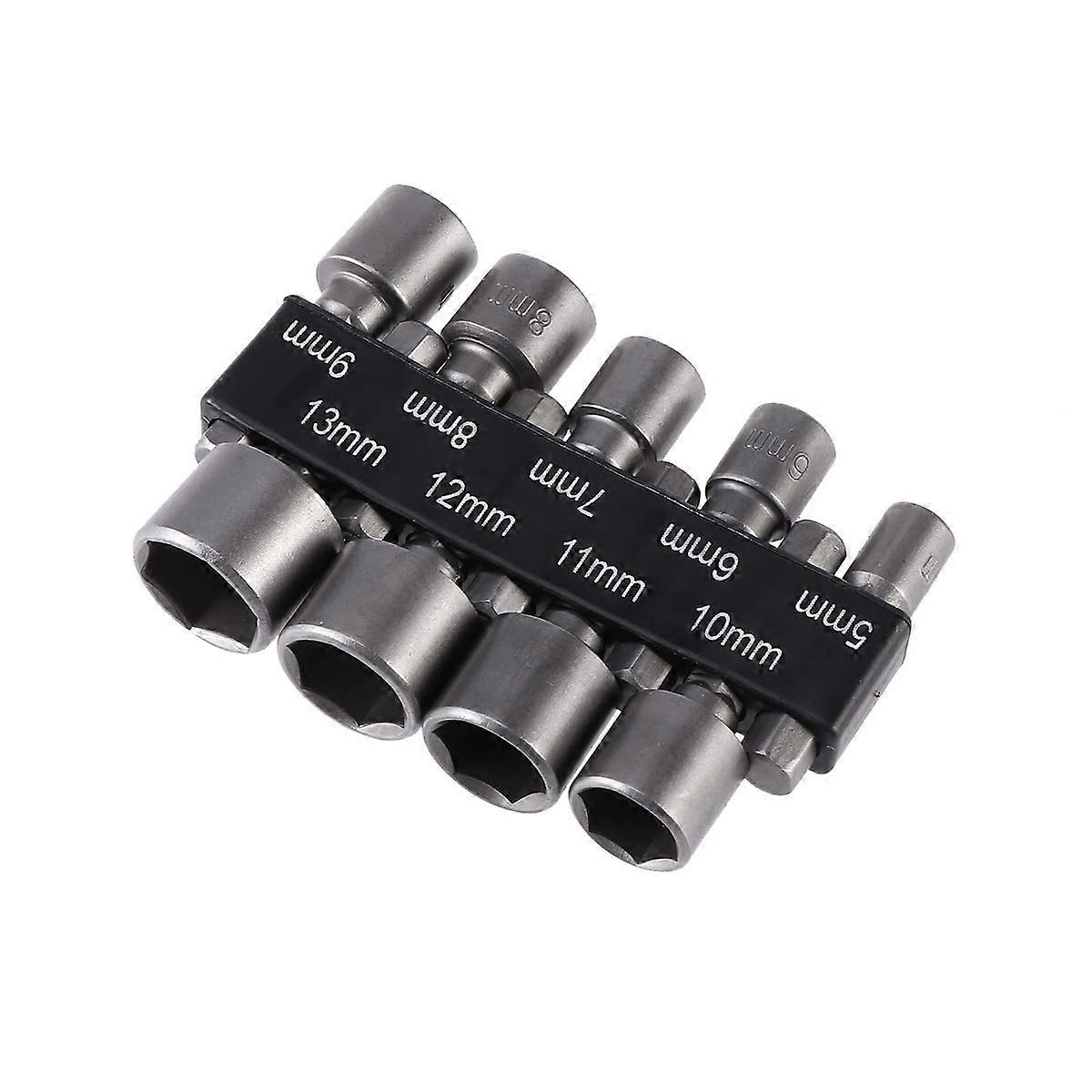9 peças 5-13mm Imperial Socket Broca Conjunto com Porca de Impacto para 1/4 "Hex Shank Broca ZeGoods