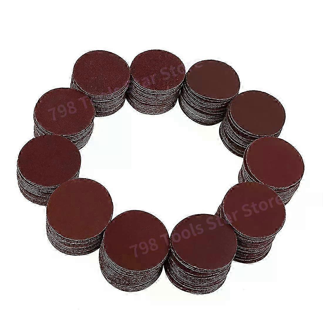 HaKeLai  100 PCS 1 Inch Sanding Discs, 60-2000 Grit Hook and Loop Sandpaper Sanding Disc Attachment for Drill Sander Grinder Rotary Tools