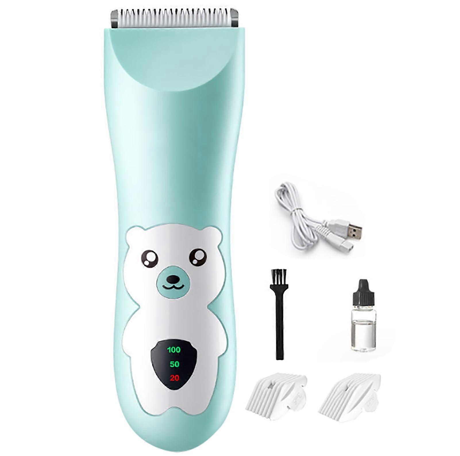 Ultra Quiet Hair Trimmer Cordless Rechargeable with 2 Combs Low Noise Haircut Trimmer for Infant Toddler Kids