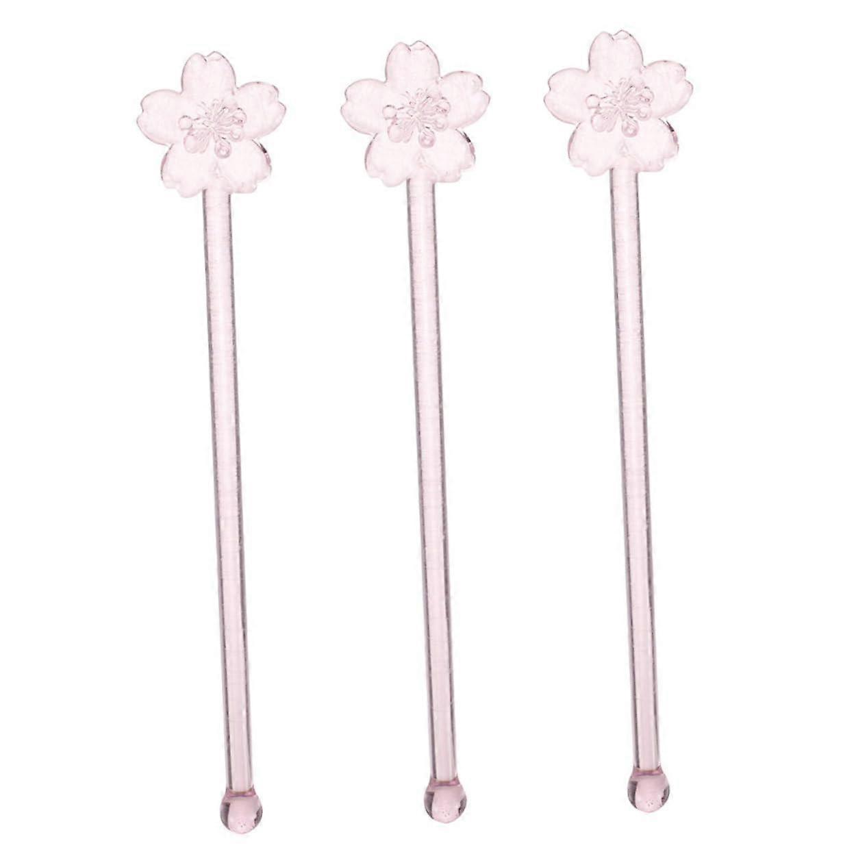 Glass Stirrers 3-Pack With Long Handles For Drinks Reusable Drinking Sticks For Home Use
