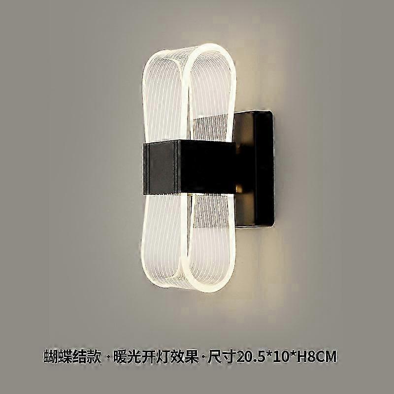 Bedside wall lamp minimalist light luxury simple golden butterfly children's room wall lamp bedroom living room background wall lamp 10w-three-color d