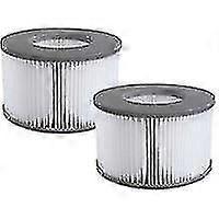 Set Of 6 Filter Cartridges With Mesh For Inflatable Spa - White