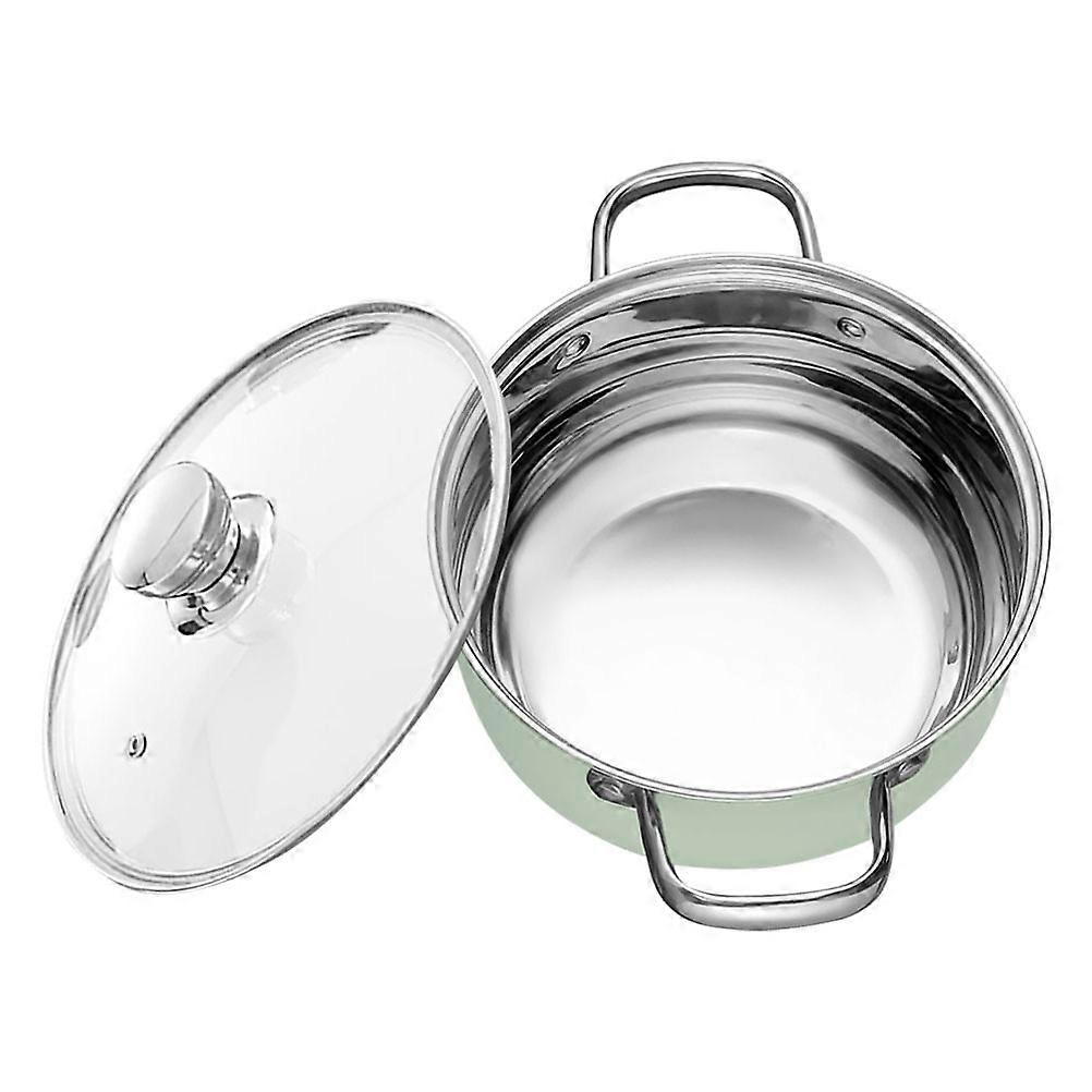Stainless Steel Soup Pot with Lid Stockpot for Induction & Gas, Double Handle Design for Easy Pouring, Ideal for Stews & Soups