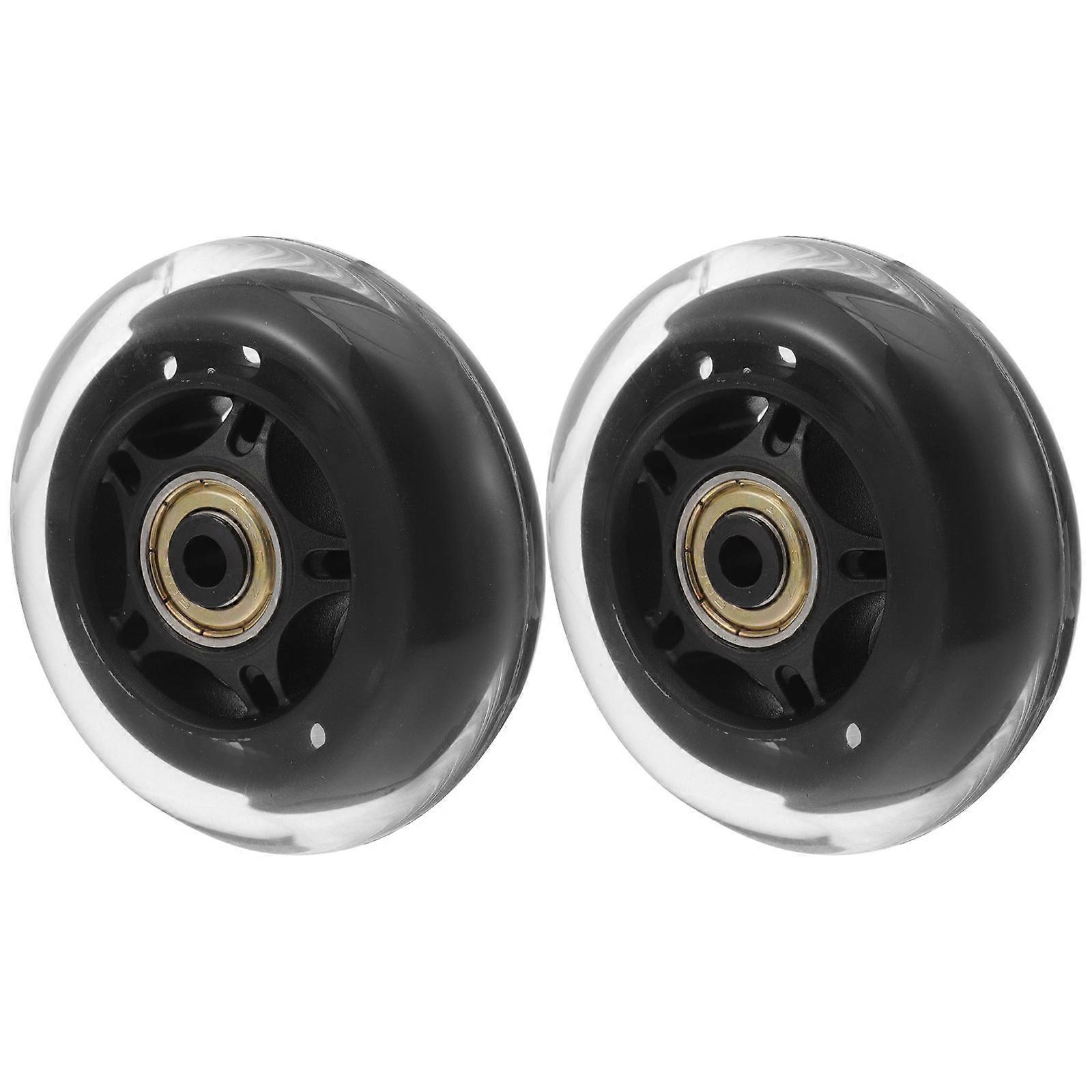 Pu Skate Wheels Replacement Roller Skate Accessories Silent Operation 2Pcs