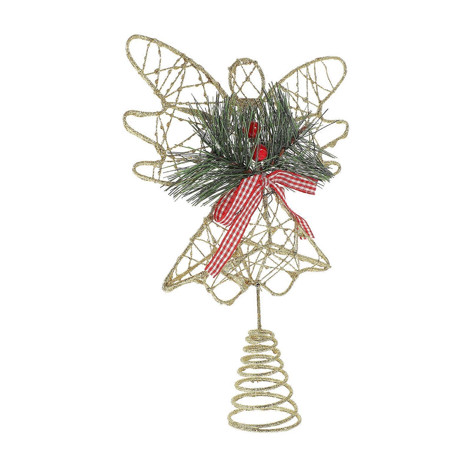 Here's a product description and key details for the **"Wrought Iron Christmas Tree Topper – Elegant Xmas Tree Ornament Treetop Decoration With