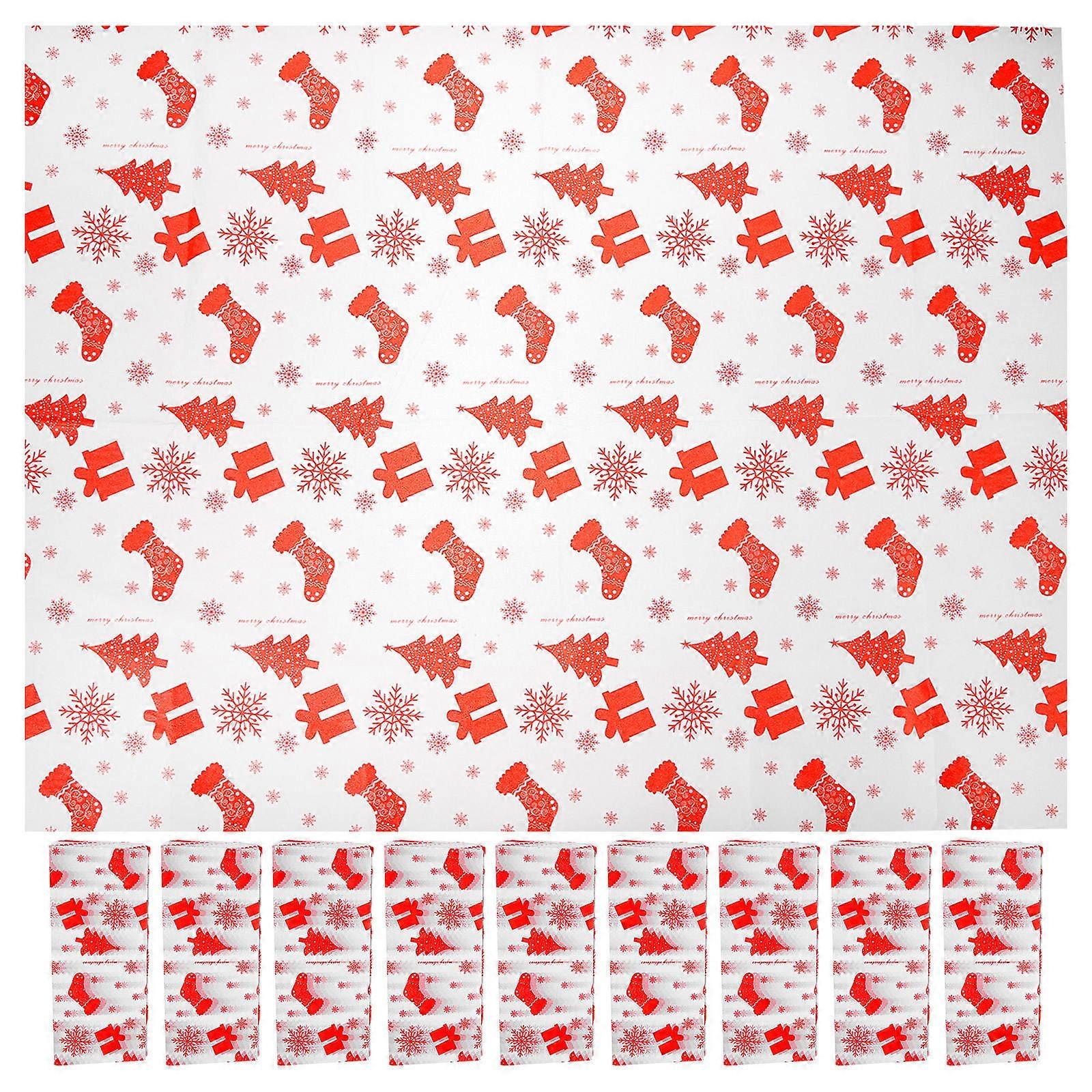 Holiday Paper Goods Wrapping Paper For Party Decorations White Rectangular 66x50cm DIY Material 10Sheets