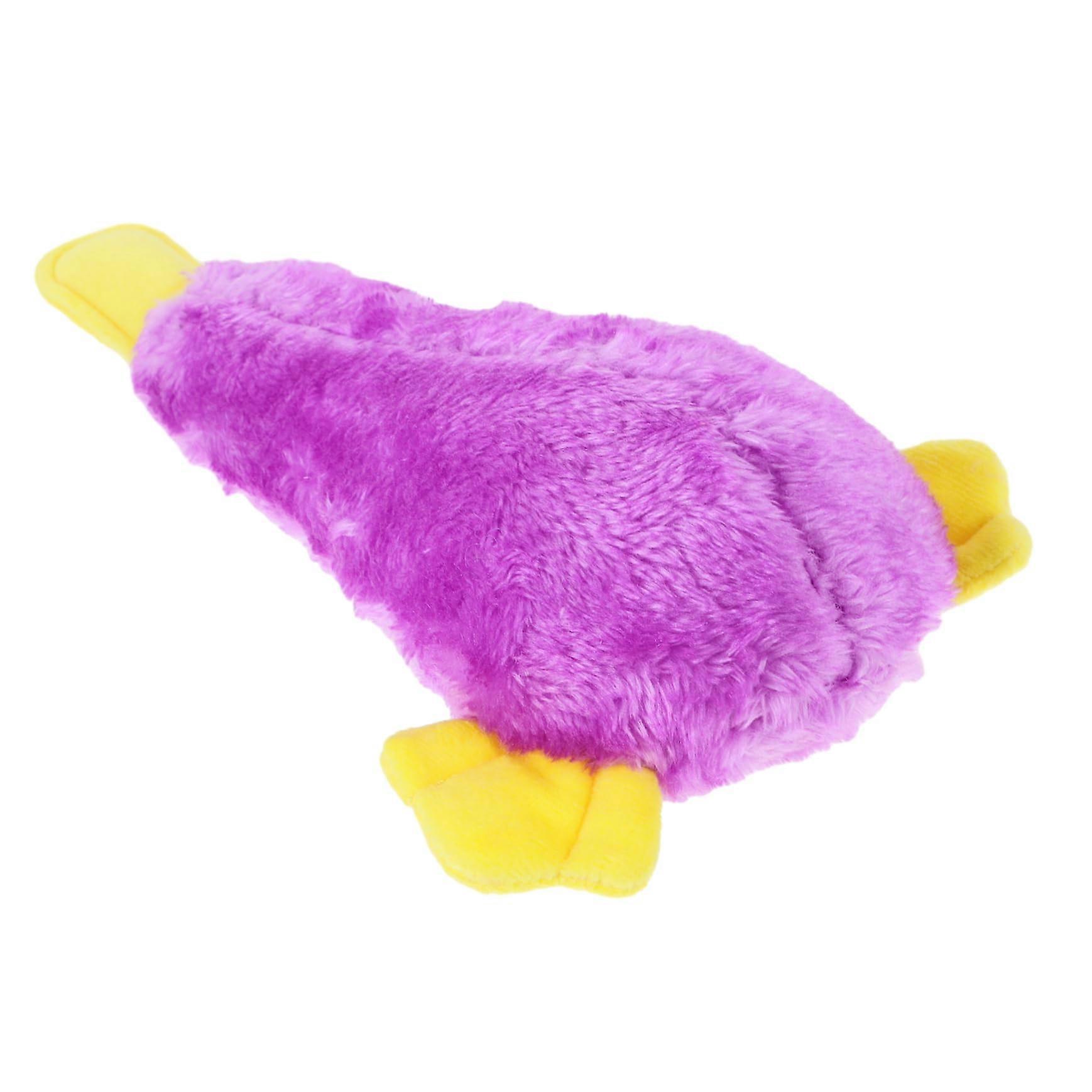 Plush toy for small dogs, squeaky chew toy in duck shape, durable and lightweight for playing and training, keeping pets happy.