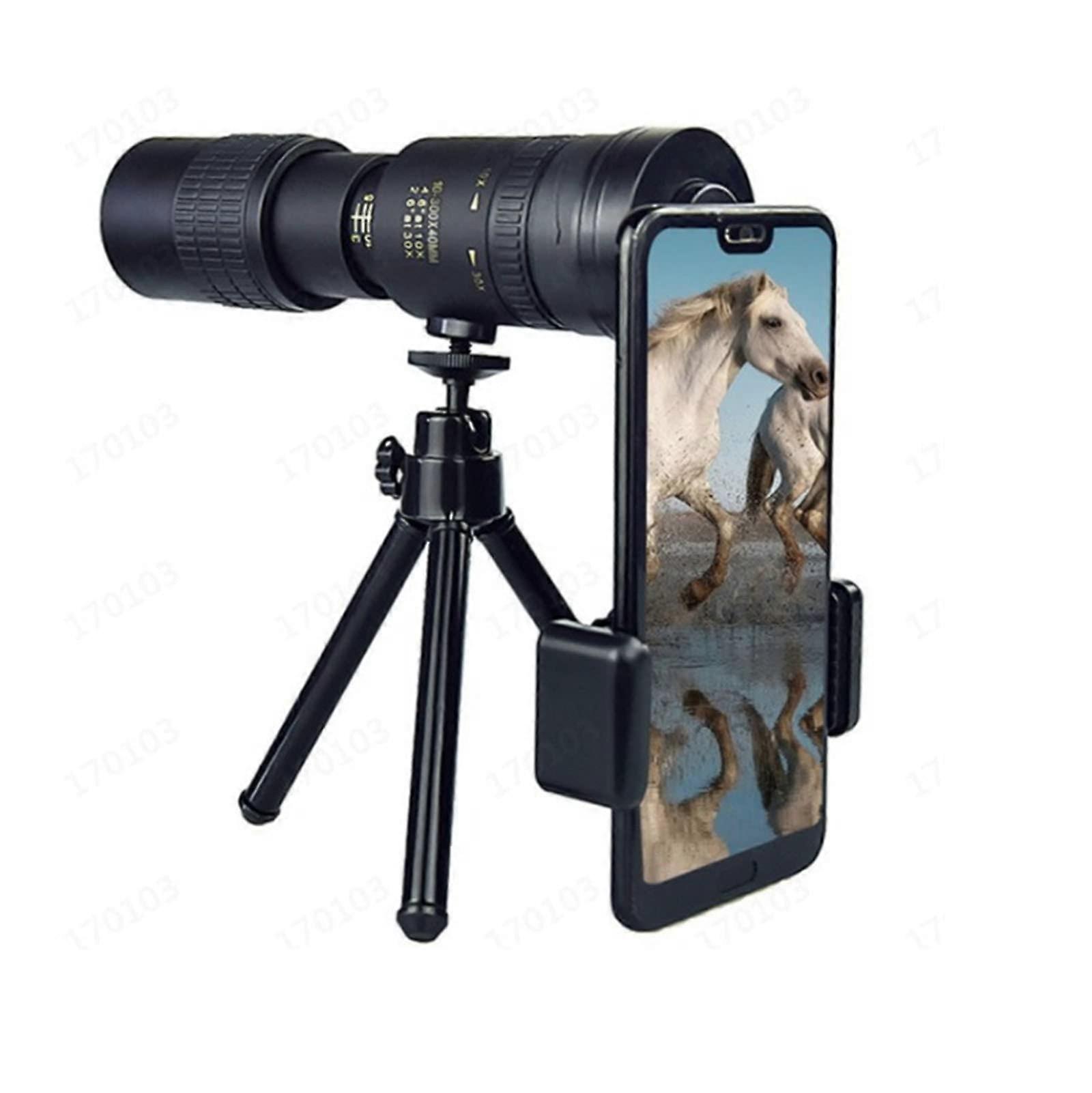 performance monocular telescope with telephoto zoom, portable for adults and kids