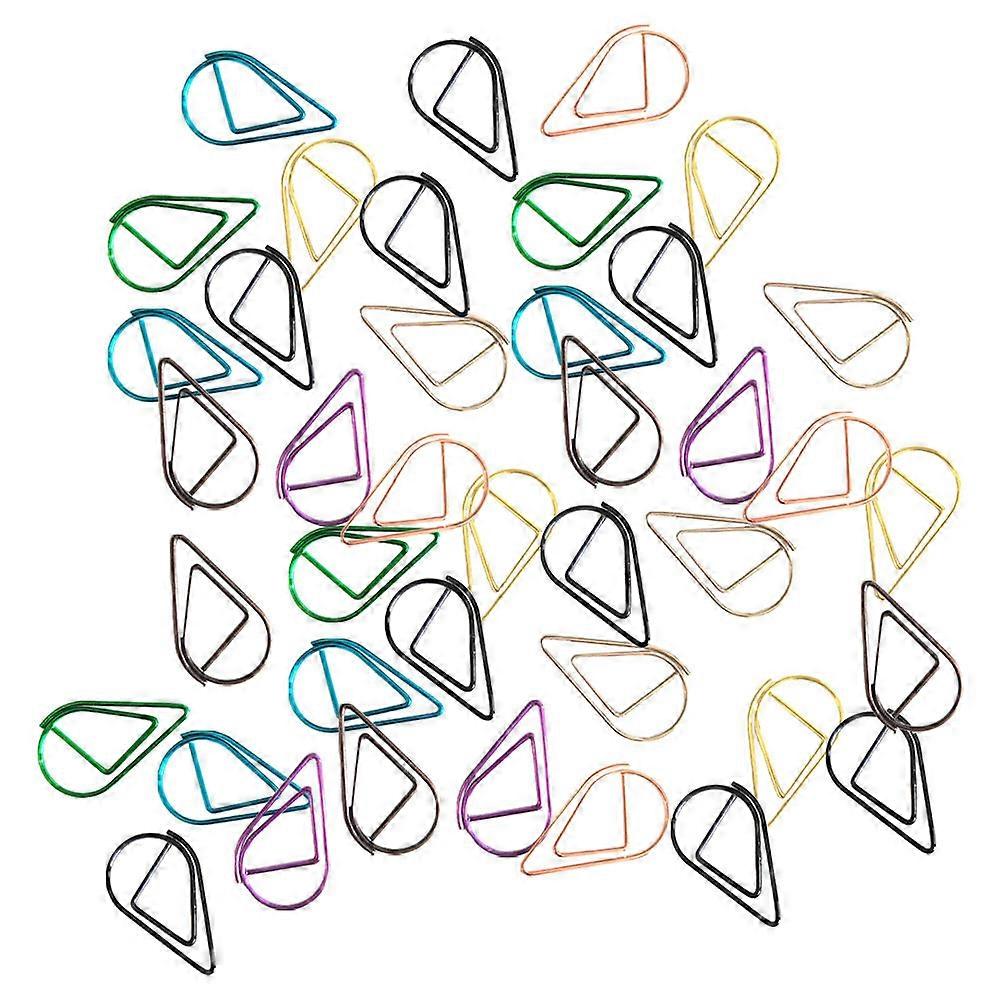Creative Paper Clip Metal Drop Shaped Organizing Home Office 2.5x1.5cm Mini 100Set