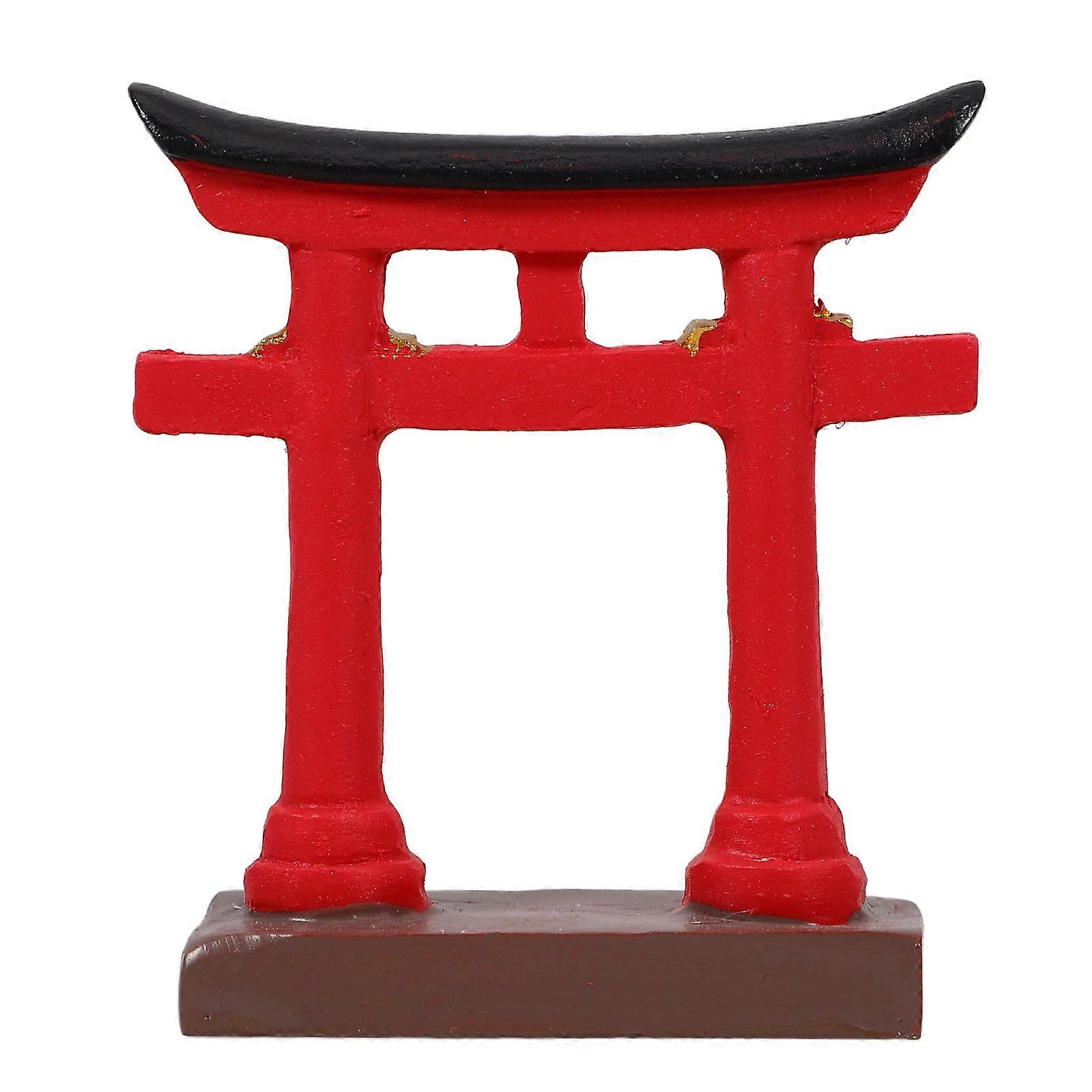 Compact Japanese Style Mini Gate Ornament Red Decorative Accent for Garden, Aquarium, Bonsai and Micro Landscape – Detailed Zen Garden Accessory for