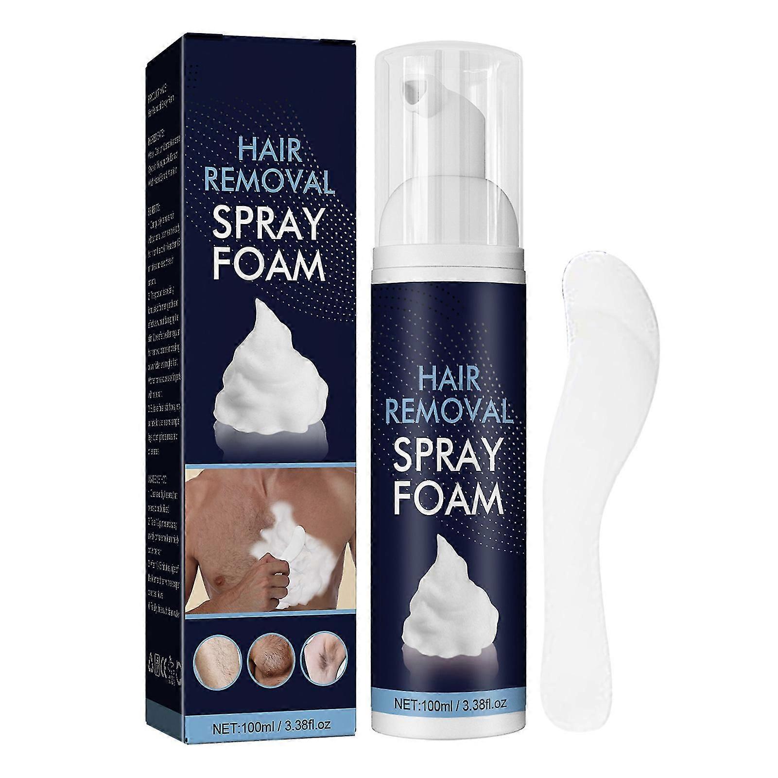 Uomo Depilazione Spray efficace e indolore Intimo Depilazione Spray Schiuma per Viso Braccio Gamba Ascella Uso