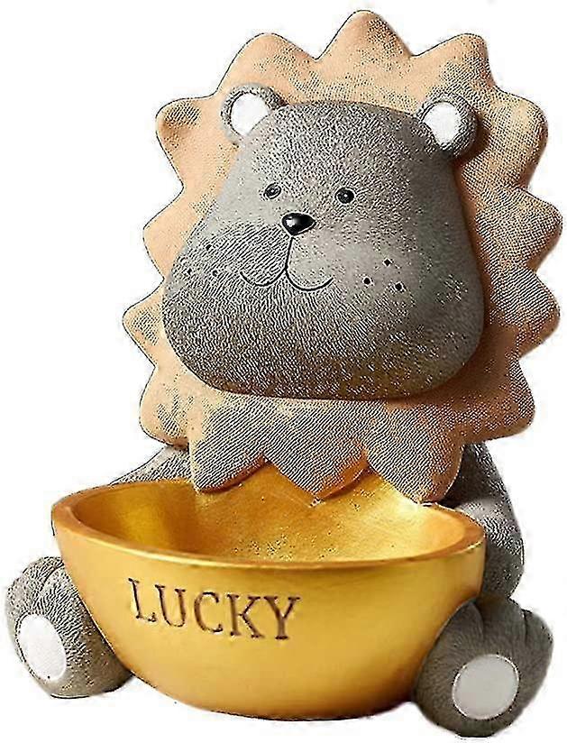 Creative Lion Key Box, Home Office Decor Gray