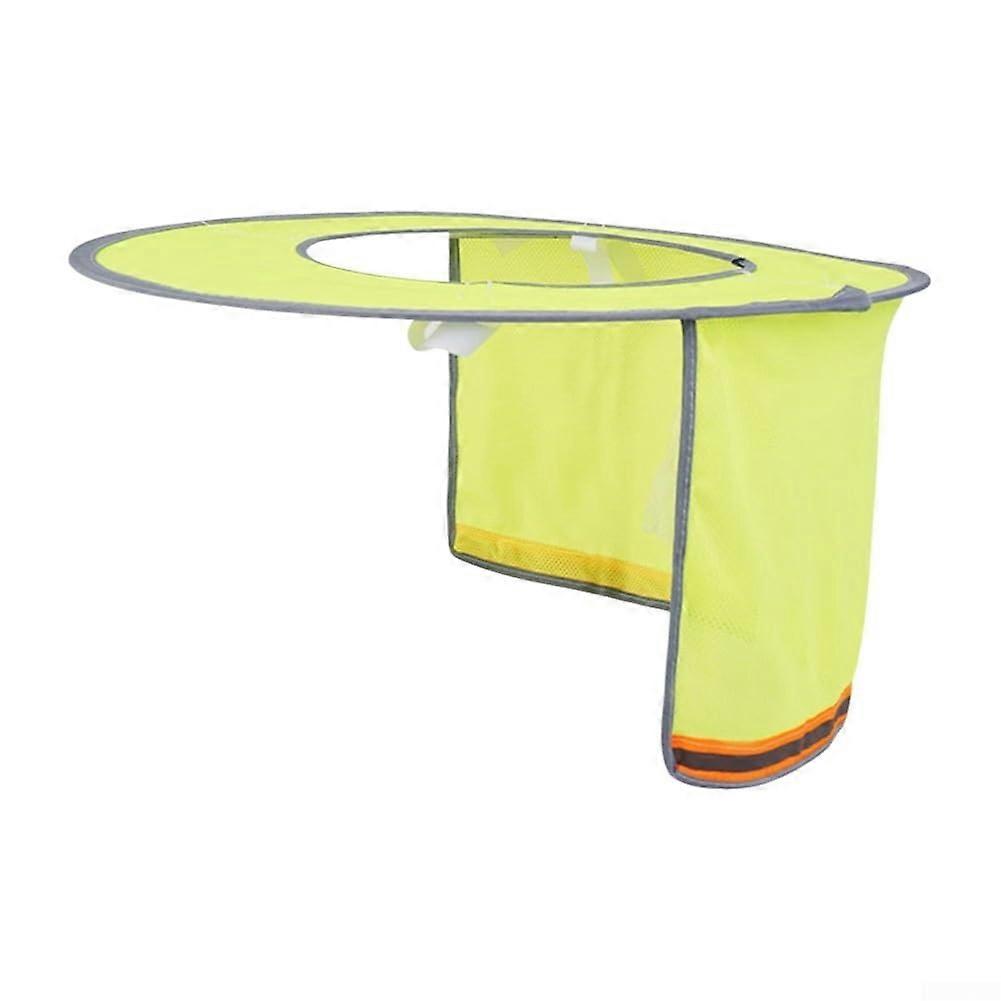 Safety helmet, sun protection, breathable, and reflective, for summer construction work.